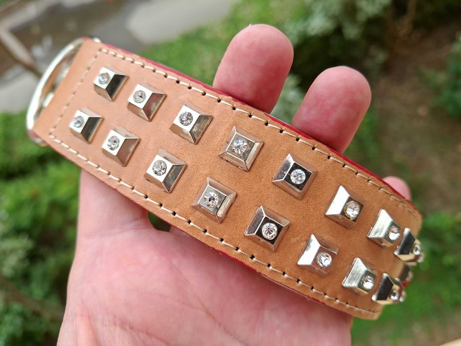 lesa zgarda caini piele veritabila naturala