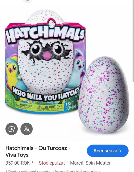 Hatchimals fetița cu funcții și accesorii