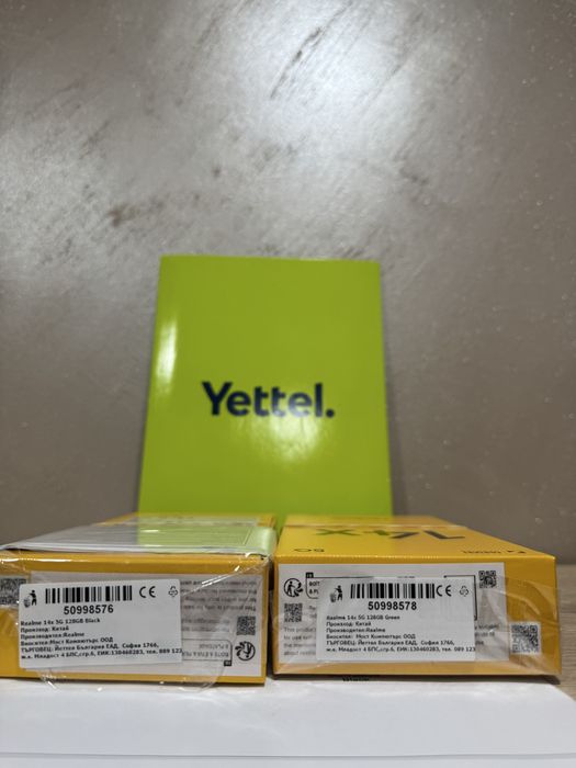 Realme 14x 5G | 128GB | Нов | 36 м. гаранция Yettel | Черен/Зелен