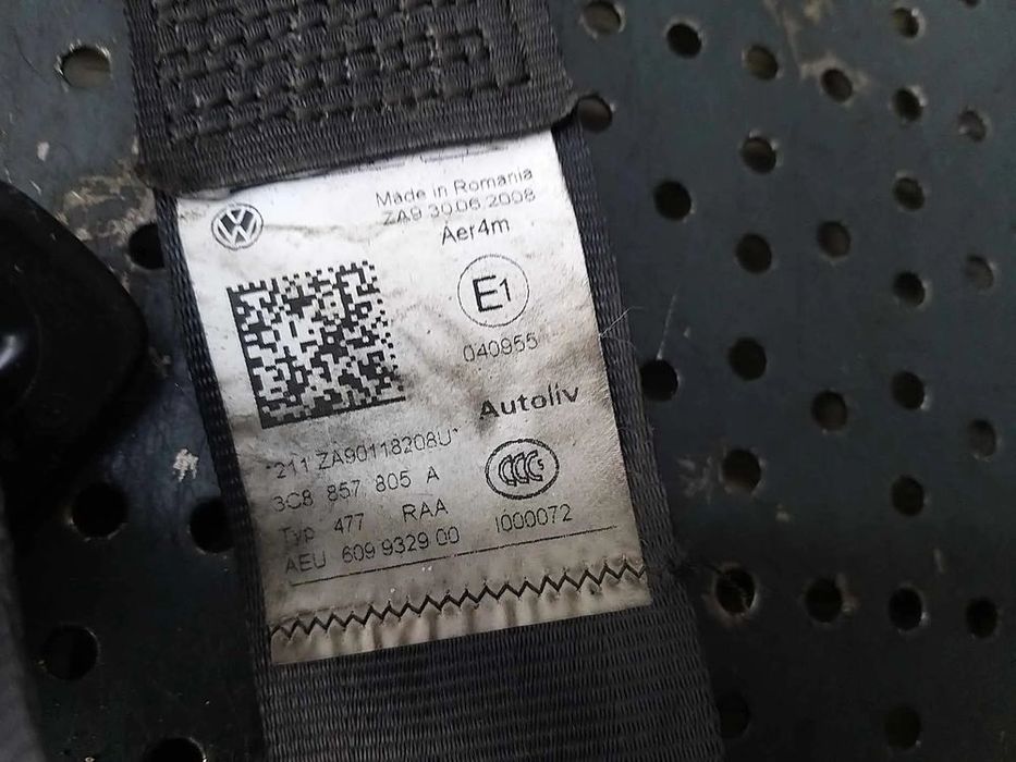 Centura siguranta dreapta spate vw passat cc 357 3c8857805a