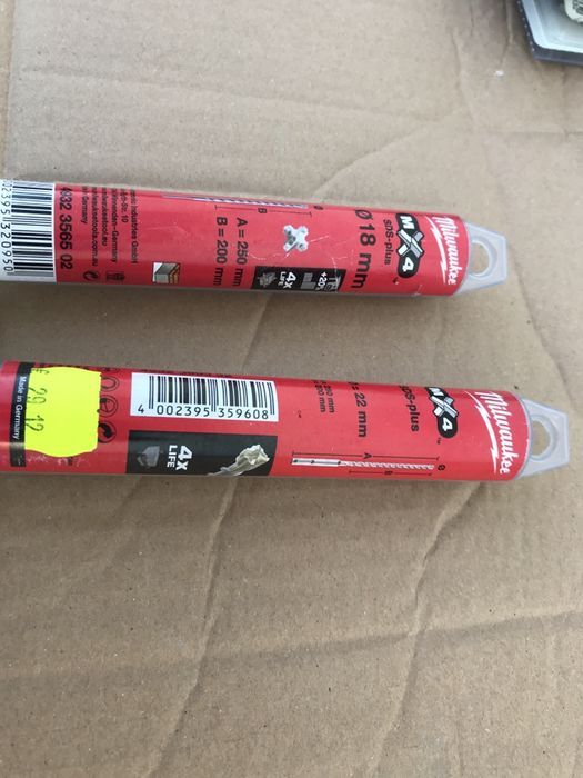 Burghie Milwaukee MX4 Sds Plus 18x250mm si 22x250mm