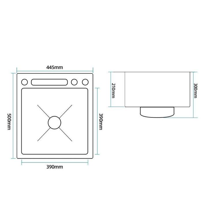 Ултразвкукова мултифункционална кухненска мивка 45см