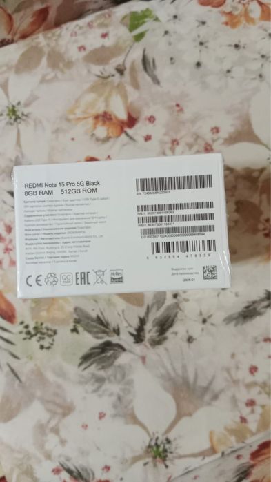 REDMI Note 15 Pro 5G Black  8GB RAM 512 gb