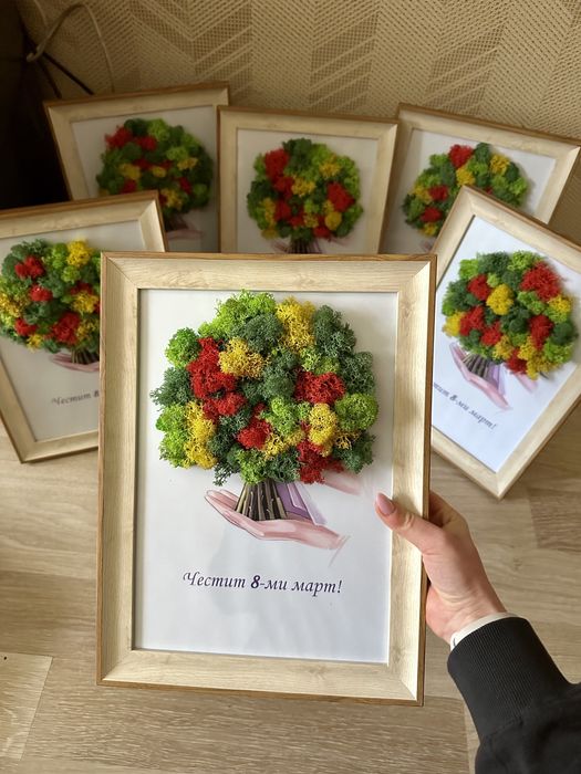 Изработвам картини със скандинавски мъх