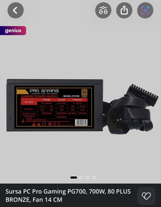 Sursa 700w noua folosita 2 luni
