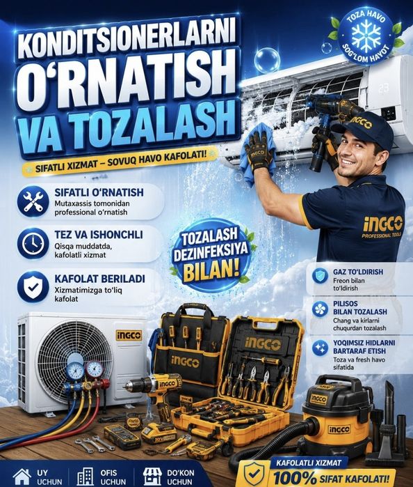 Установка кондиционер. Кондиционер урнатиш. Konditsioner O'rnatish.