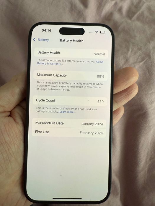 iPhone 15 Pro (ca nou), 256GB, Blue Titanium