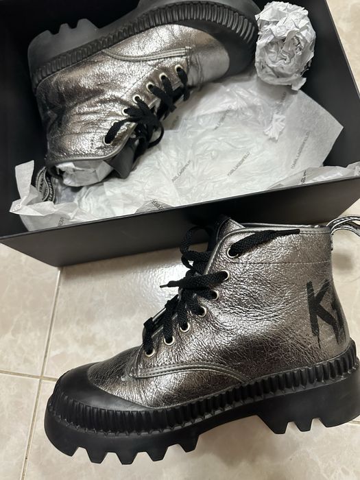 Боти от естествена кожа Karl Lagerfeld