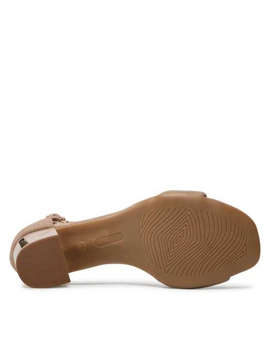 НОВИ Дамски сандали от естествен велур бежови 38 номер марка Oleksy