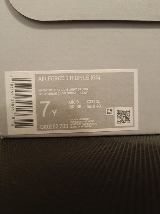 Nike Air Force 1 High LE (GS) – Wheat/Light Brown – mărimea 40