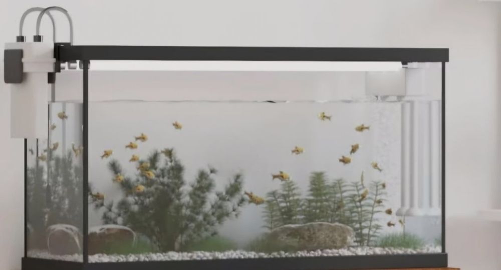 Продавам аквариум 120 л.с дървена поставка