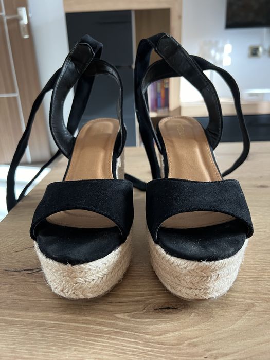 Sandale/espadrile negre Deezee, 36