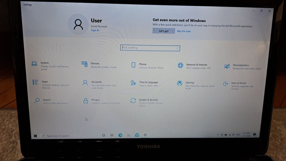 Laptop Toshiba Satellite T130  10G