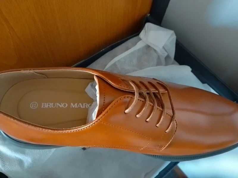 Pantofi Bruno Marc mărimea 44,5 (US 11) – noi, în cutie, maro