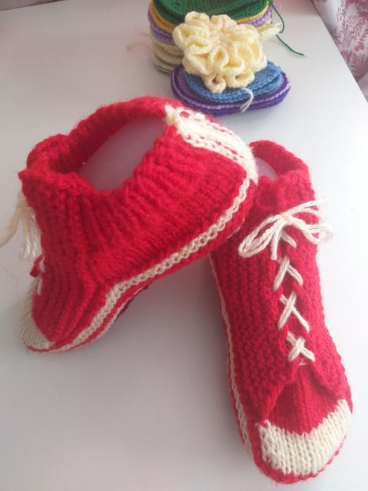 Вязаные кеды,следы