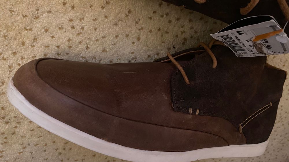 Высокие кожаные кеды от Zara из США Размер 44-44.5
