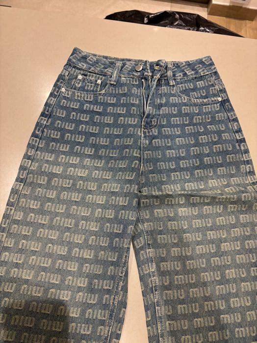 Blugi albaștri Miu Miu