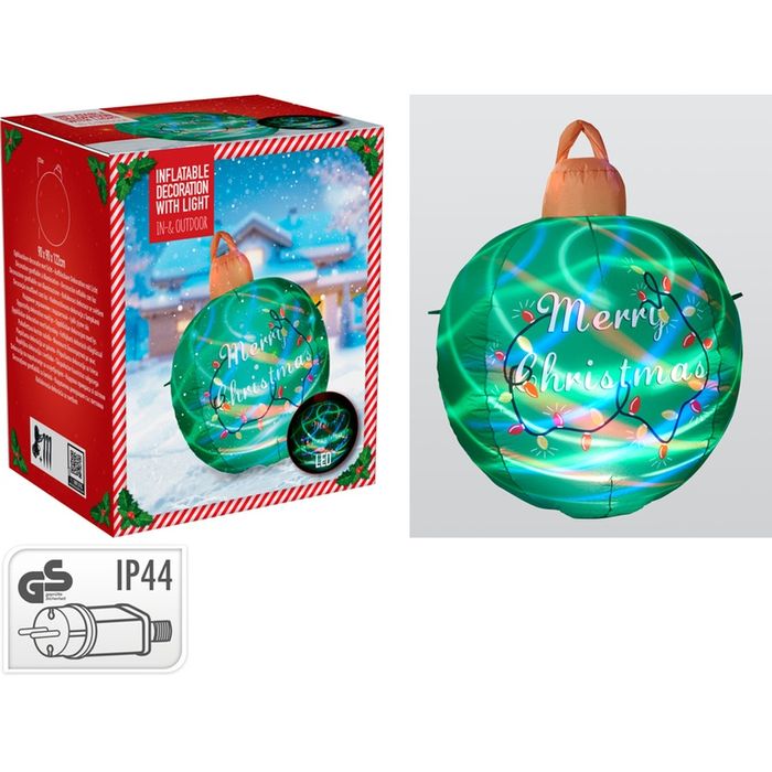 Надуваема коледна топка с LED светлини-122 см./коледна украса