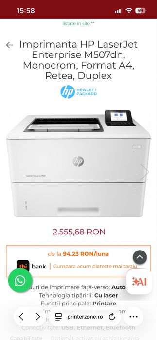 Imprimanta hp M507