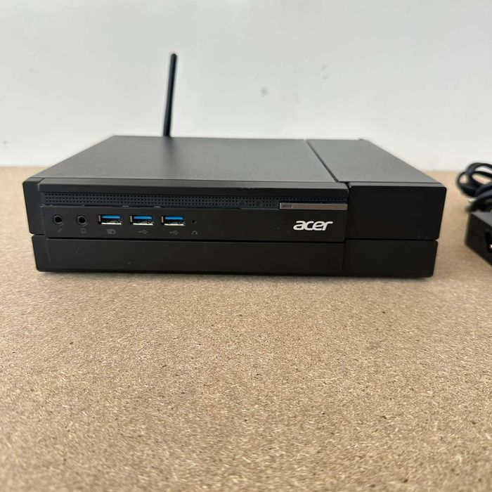 • Модулен мини компютър Acer Veriton N6640G/Intel Core i5-6400T/8GB RAM/256GB SSD/PCIe слот/Поддръжка на 3x SSD/Гаранция