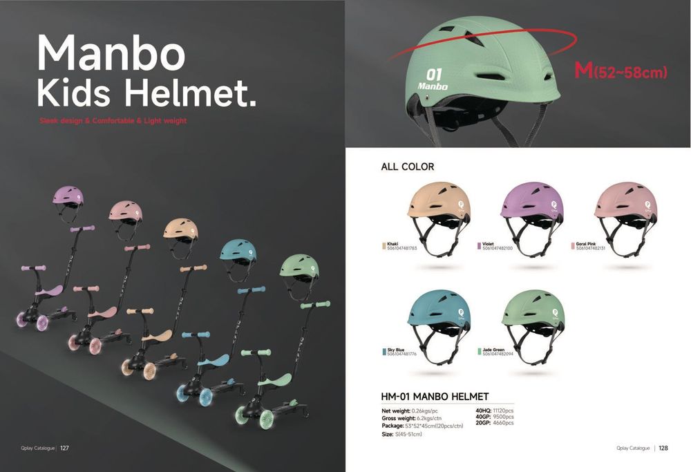 Детский шлем QPlay Manbo Helmet – комфорт и безопасность в одном!