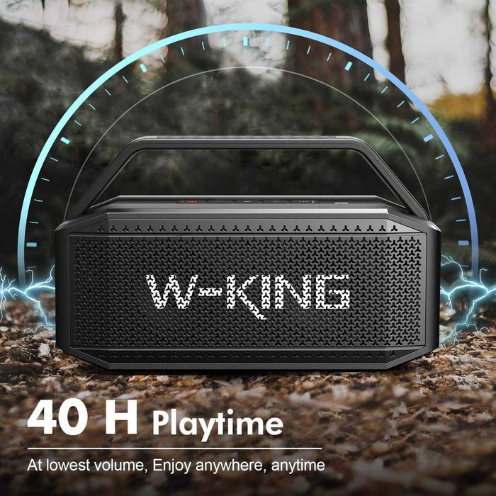 Bluetooth Колонка W-KING, 60W, Powerful Bass, TWS, NFC, TF Card