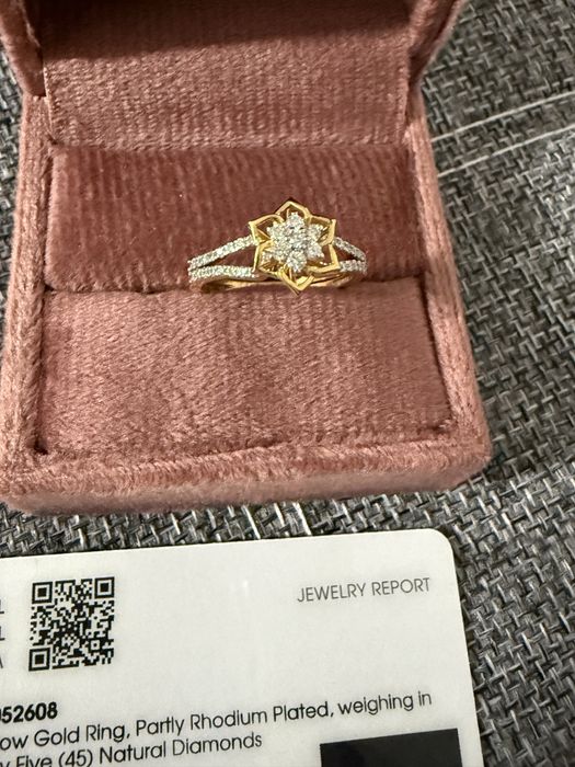 Inel aur si diamante cu certificat