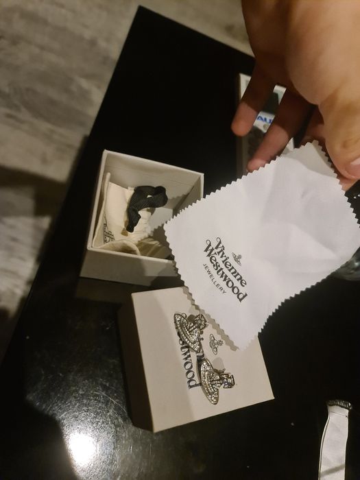 Cercei Vivienne Westwood crystal planet originali argint unisex