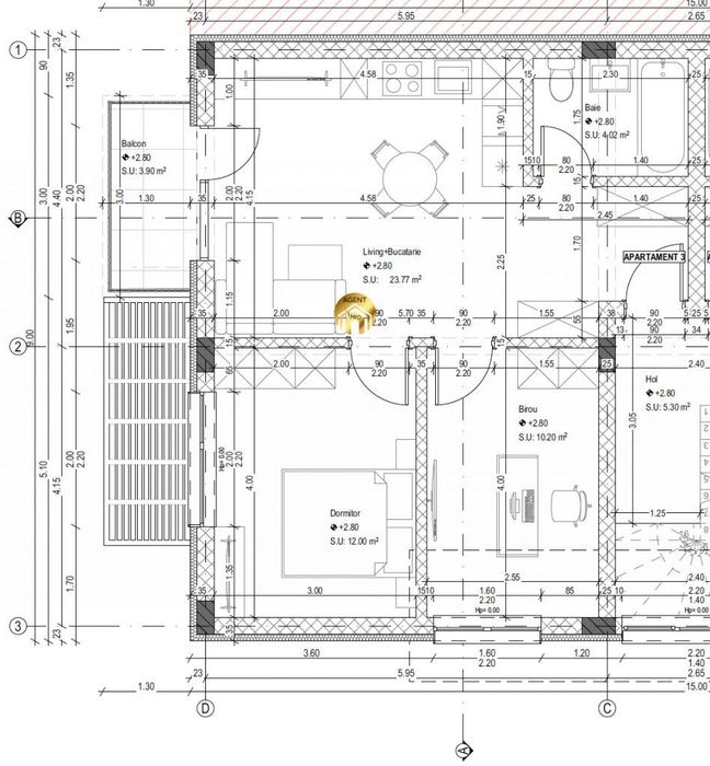Apartament 3 camere + Balcon - Complex Nou - Predare in Martie 2027 — fotografia 3