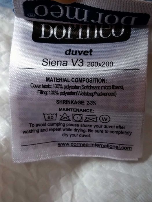 Олекотена завивка DORMEO Siena V3 200/200