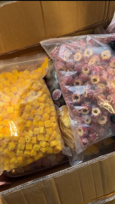 сублимированные фрукты и мороженое