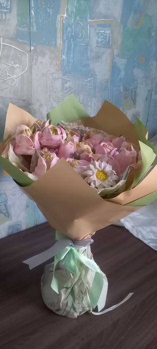 Букет цветов из зефира