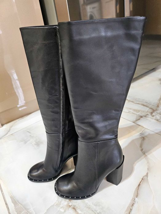 Дамски ботуши Bianki, естествена кожа, отвътре с вата