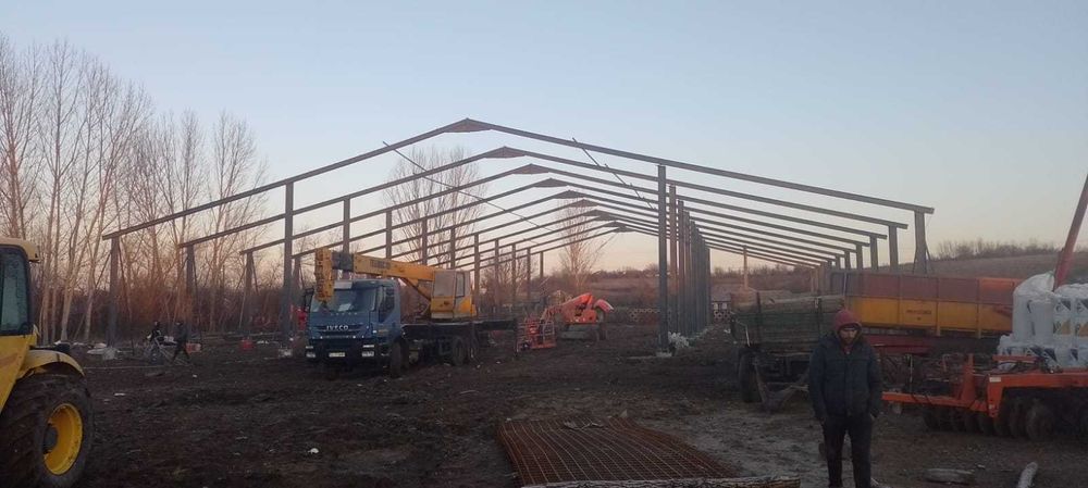 Structuri metalice, hale agricole, depozite, garaje , service, saivane