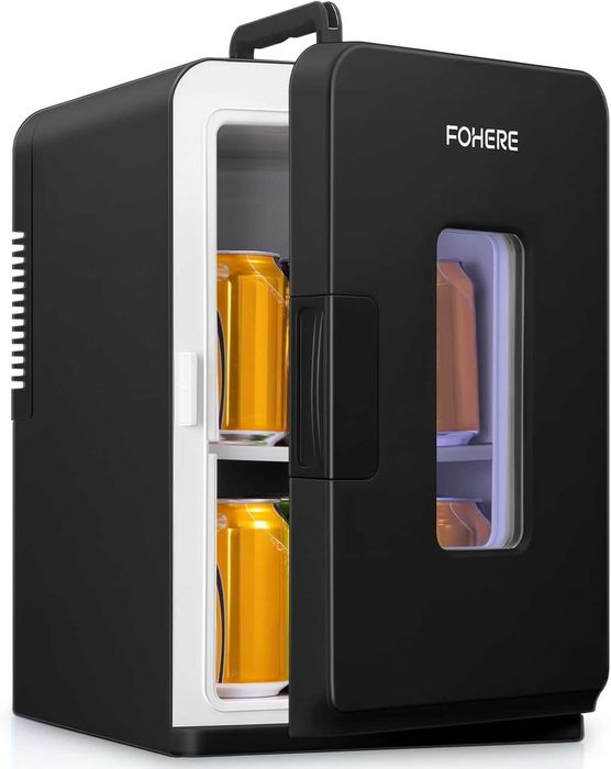 Мини хладилник Fohere 2 в 1, 15л, охлаждане или затопляне, DCAC, тих Еко режим