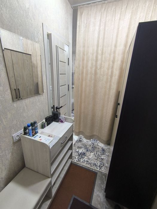 Аренда . 1 ком Студия. Сергели 2. 3/4 с обстановкой. Ремонт 18 м². 300