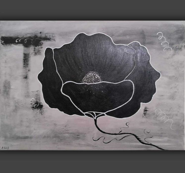 Tablou pictat manual in acrylic. Dimensiune 50x70cm