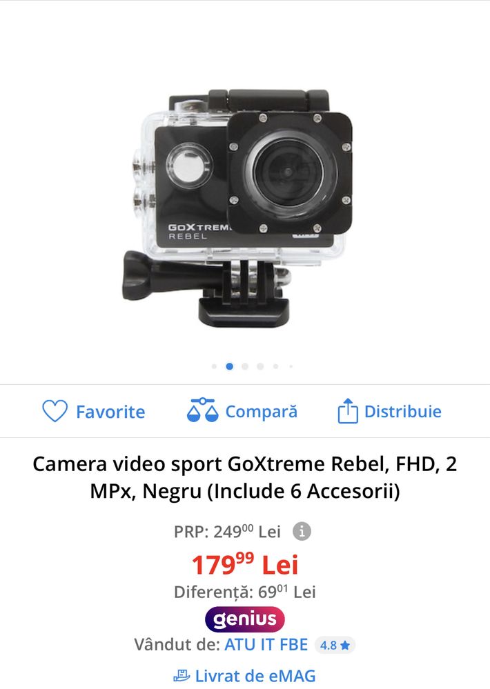 Eloquent ore Available Camera video sport GoXtreme Rebel Ramnicu Valcea • OLX.ro