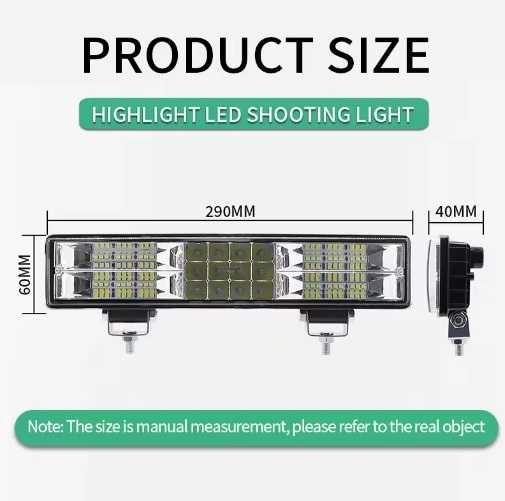 Led bar bicolor, alb galben 30 cm 12-24v