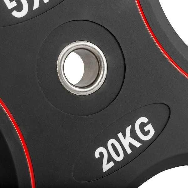 175 кг – 30 мм Уретанови Тежести с 4 захвата / Дискове
