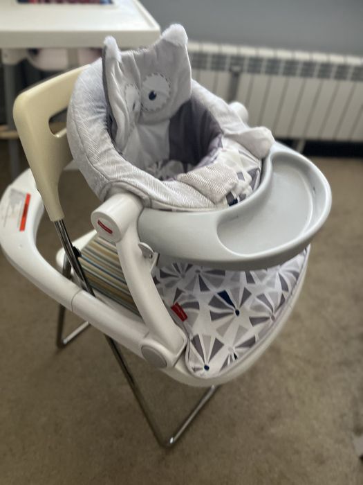Столче за хранене Fisher Price set me up floor seat with owl