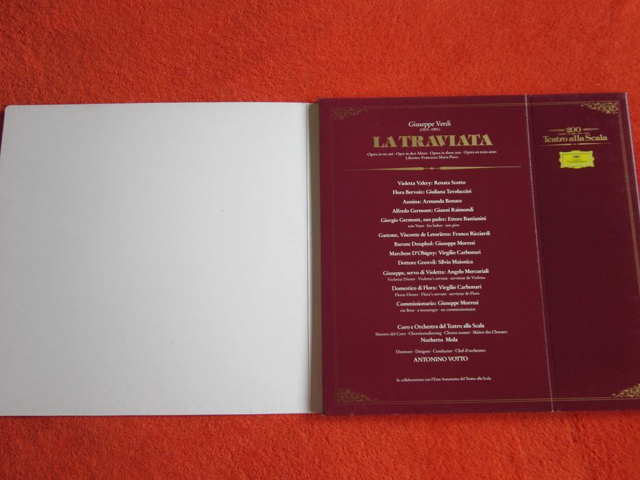 vinil rar La Traviata Verdi, Antonino Votto 200 ani Teatro Alla Scala