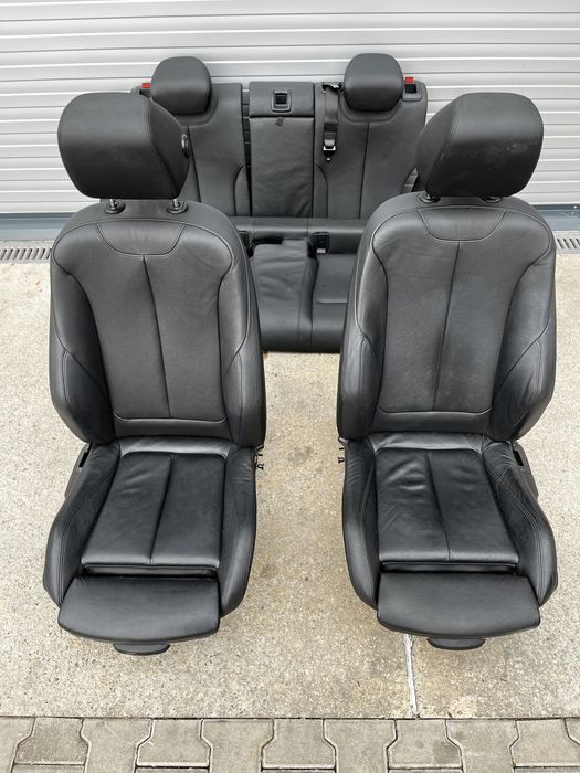 Кожен салон рекаро за BMW f36/бмв ф серия/черен/подгрев/памет/ел/