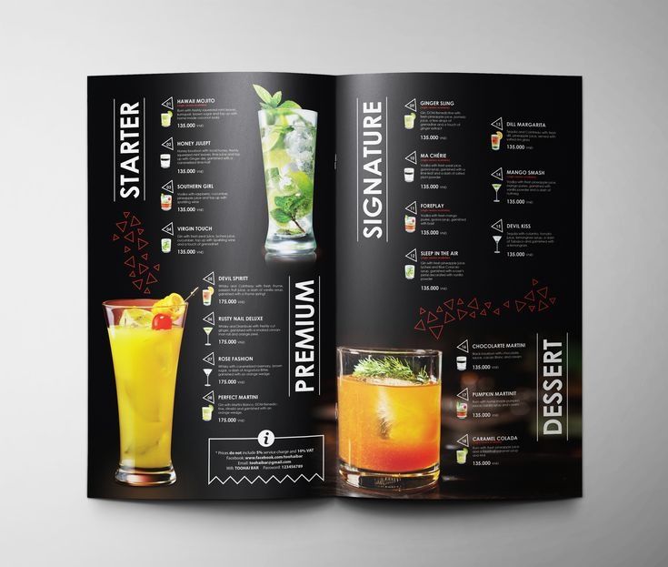 Изготовление меню для ресторанов, кафе и баров в Ташкенте