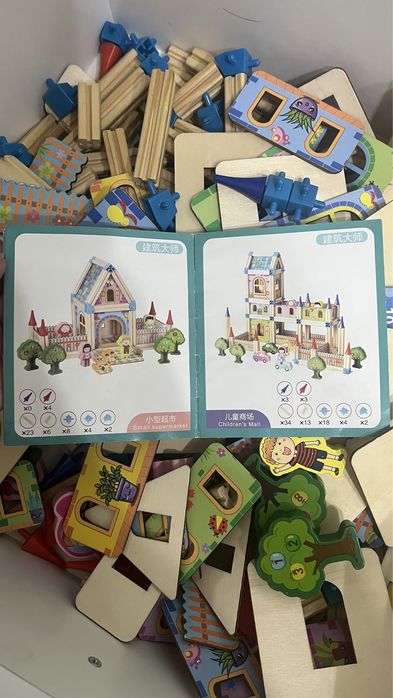 Деревянный конструктор Дом, Замок