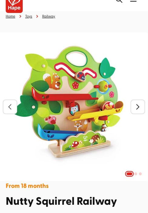 Дървена игра Hape - Железница с катерички
