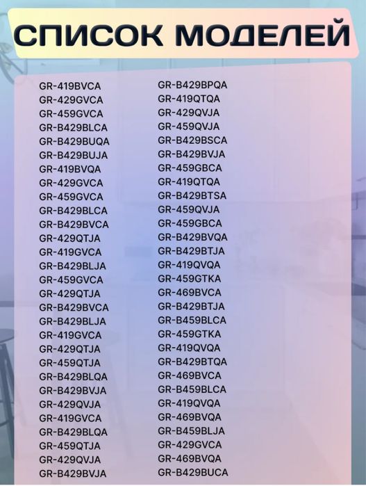 Уплотнительная резинка на холодильник LG