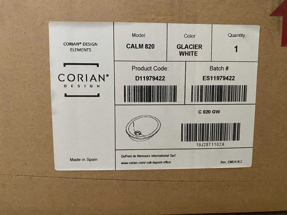 chiuveta ovala din corian