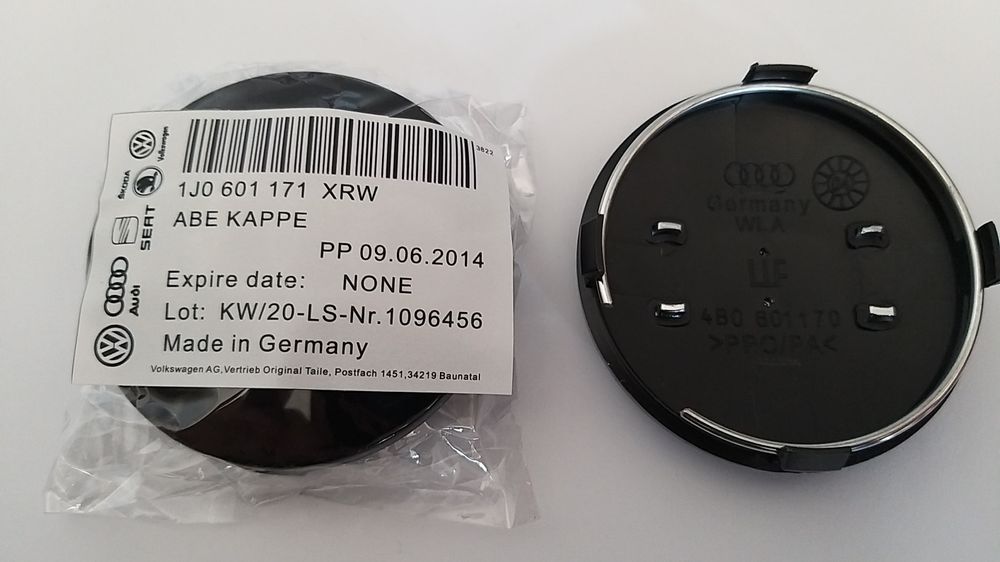 Капачки за джанти Audi 60мм черни комплект 4бр