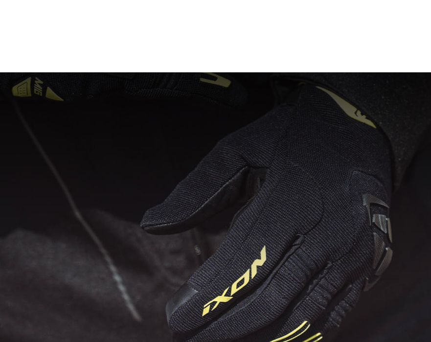 Manusi barbati Roadster vara textil/piele Ixon MIG 2 MS negru/galben